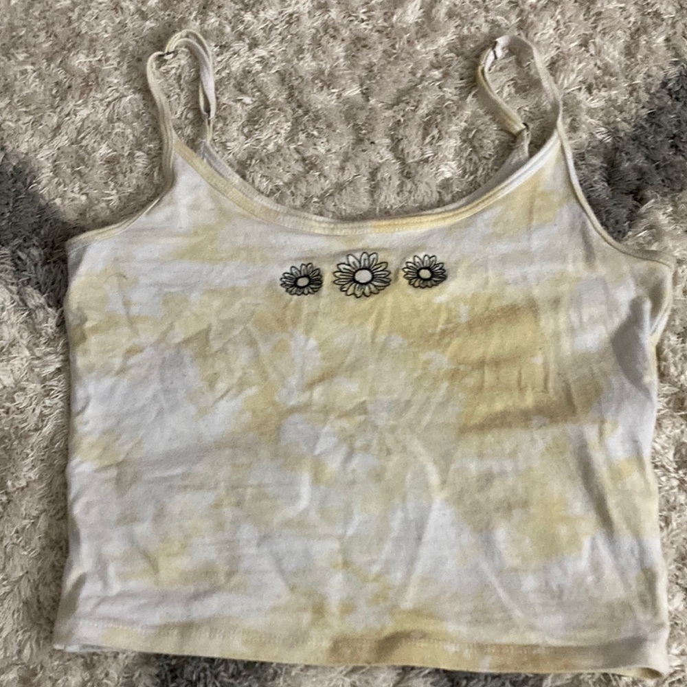 sunflower tank top crop top